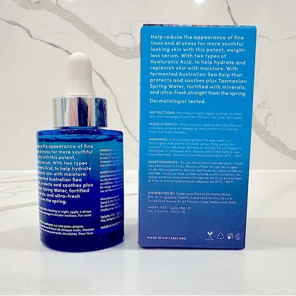BNIB Sand & Sky Tasmanian Spring Water Splash Serum with Hyaluronic Acid - Picture 6 of 9